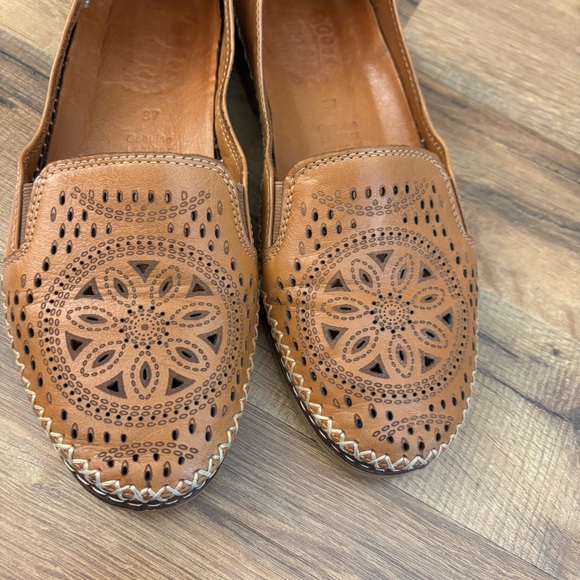 Spring Step Ingrid Leather Cut Out Slip On Loafers Flats - Picture 4 of 10